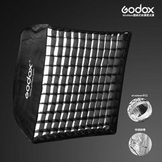 GODOX 快摺傘式柔光罩 60x60cm Bowens 保榮卡口 含網格 蜂巢網 八角罩 外拍棚, 1個, 40x40cm