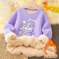 兒童外套 秋冬上新女童衛衣加絨2025秋冬新款加厚羊羔絨冬裝兒童保暖打底冬季上衣潮