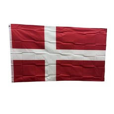 덴마크 폴리에스터깃발 Denmark flag 90x150cm 구리고리 이중스티치, 1개, RED+WHITE