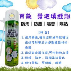 百能 發泡填縫劑 PU FOAM 防潮防塵隔音隔熱, 1個