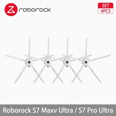 호환 로보락 S7 Maxv Ultra / Pro 로봇 진공 액세서리 메인 사이드 브러시 Hepa 필터 천 먼지 봉투 예비, 07 4 White Side brushes