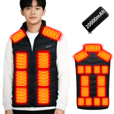 23구 발열 조끼 (20000mAh 보조배터리 포함) - 골프 등산 캠핑까지 남녀공용 아웃도어 히팅 베스트