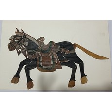 皮影 驢皮雕刻 尺寸43x25cm, 如圖所示, 1個