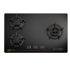 Topax 黑色三口瓦斯爐，節能安全易清潔，時尚廚房必備, 液化石油氣, TG-8533G不含安裝