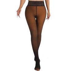 ARMOROSE 플리스 안감 타이츠 여성용 가짜 반투명 보온 인조 레깅스 겨울용 따뜻한 일루전 팬티 스타킹 스킨 컬러 캐러멜.