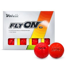 볼빅 골프공 2피스 4.27cm Flyon, 레드, 12개입, 1개