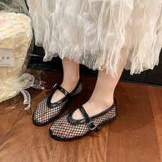 MIREA 여성 메리제인 샌들 매쉬망 시스루 캐주얼 여름 데일리 DLX07