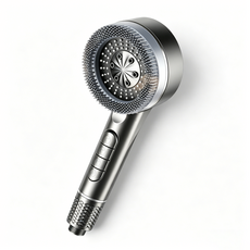 2026新款 加壓蓮蓬頭 四檔過濾 噴霧按摩花灑 一鍵止水 強力水流, 槍灰【增壓過濾除氯按摩花灑】, 1個
