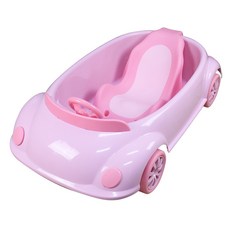 幸福雜貨 兒童汽車造型浴盆, 汽車浴盆(粉)【不含沐浴網】, 1個