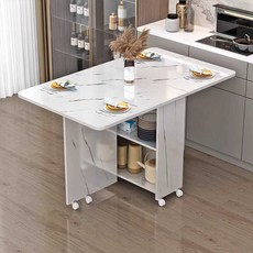 접이식 테이블 주방 식탁 간이조리대 이동식 공간활용 책상 소형100x50x77블랙석라운딩, 소형100x50x77우드라운딩