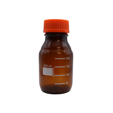 메디아병 눈금 유리병 국산 시약병 샘플병, 1개, 250ml, 갈색