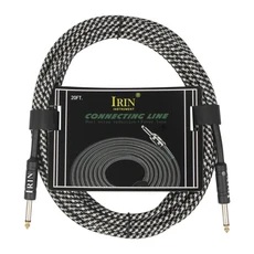 IRIN 일렉트릭 기타 케이블 와이어 연결 라인 다채로운 오디오 및 베이스 부품 스트링 악기 액세서리 10 m, 16 6M White Black
