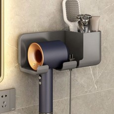 수납형 드라이기 거치대 고급형 걸이 드라이 드라이거치대 드라이기거치대, ur 97 화이트