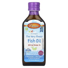 칼슨 피쉬 오일 노르웨이산 오메가 믹스베리 800mg DHA 어린이 액상 시럽 200ml, 딸기맛, 1