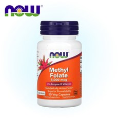 나우푸드 활성엽산 활성형엽산 액티브 MTHF 5000mcg 50정
