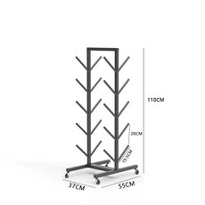 롱보드 거치대 진열대 랙 전시대 수납 정리 선반, 1개, 바퀴 포함 양면 5칸