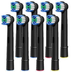 토비메모리 호환 오랄비 전동칫솔모 블랙 Black 2팩 8개입 리필모 프리시즌클린 7000/Pro 1000/9600/ 5000/3000/8000, 2개