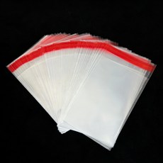 접착식 투명 OPP 봉투는 다양한 사이즈로 슈퍼마켓 포장 의류 포장 등에 사용 가능, 1팩