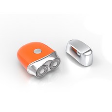 미니 전기 면도기 휴대용 면도기 차량용 여행 금속 전기 휴대용 면도기, 활력 오렌지, 하나