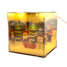 嗨購 耶誕魔方小夜燈雪人DIY材料包 手工製作 閨蜜生日禮物 暖場團建燈, 耶誕魔方小夜燈, 1個