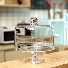 투명유리접식 디저트 케익 스탠드 홈파티 그릇 받침대, 24D