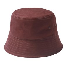 무인 양품 UV 컷 코튼 능직 버킷 모자 유니섹스 어른 DBA75A5A 브라운 56.5~59 cm