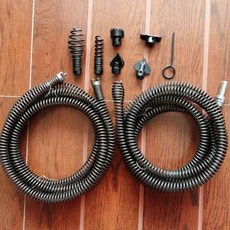 管道疏通器彈簧 手電鑽疏通器 廚房地漏馬桶下水道彈簧 16mm粗, 大頭2.5米+2.5米接簧+刀頭