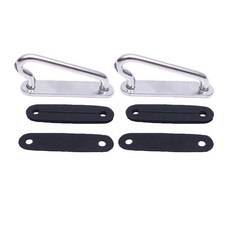 2x 스쿠버 다이빙 웨빙 하네스 벨트 리테이너 스토퍼 웨이트 벨트 슬라이드 키퍼, 스테인레스 스틸, 은