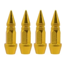 자동차 총알 밸브 캡 오토바이 휠 타이어 방진 커버 45/60mm 스파이크 외장, 12 45MM GOLD