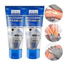 [한번더 공식판매점] 아시자나요 리커버리 쿨크림 80ml MSM 보스웰리아 함유 스포츠 마사지크림 근육통 에뮤오일, 2박스, 1개입