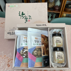 무안 참솔고농장 백화고 표고버섯 명절 건강 부모님 선물 4종 세트 건표고 100g 2개 백화고 표고버섯 가루 50g 2개