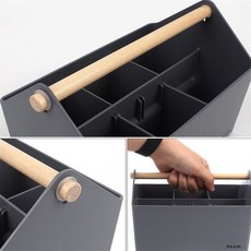 [별빛] 바스켓 컴팩트 책상위수납장, 그레이