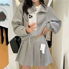 여성세트 여성투피스 집업 자켓 + 미니스커트 여성자켓 여성스커트 ZBW26011880 59