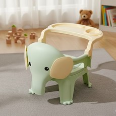 안전한 등받이 어린이 식탁의자, 라임 그린