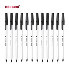 모나미 153 스틱 유성볼펜 0.7mm, 블랙, 12개입