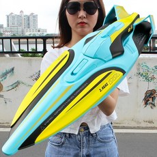 원격조정 고속보트 수상요트 무선 방수 RC보트 선물용 레저용, 07. 초고속 리모트 단타기 블루 시속 70km H, 06.  6전판 리모컨 배터리 드라이버 증정 진열대, 1개