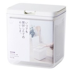 日本直送 按壓彈蓋式食物收納盒，單手開儲物罐，密封防潮，乾糧乾貨儲存, 1個