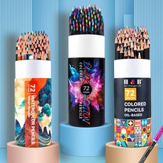 에이치비문화사 HB문화사 프리미엄 전문가용 76종 수채화 유성 72색+추가4종 색연필 셋트 +지우개+연필깎이+펜+브러쉬, 수채화_76종셋트