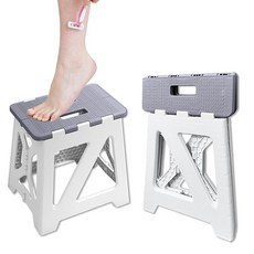 다리 면도용 샤워 스툴 1팩 발 받침대 접이식 스툴 스텝으로 면도 내부 샤워용 작은 방수 플라스틱 코너 카키 화이트, Gray/White, 1개