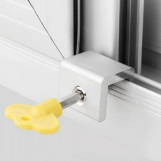 창문 잠금 장치 방충망 시건장치 베란다 창문 안전 장치 샷시 일반형 슬림형 유리, 1구, 슬림형(내경10mm)