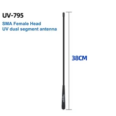 쿠쿠스토어 AR-795 SMA-F 여성형 듀얼 밴드 VHF/UHF 13-174MHz/400-520MHz 소프트 안테나 UV-5R BF-888S 무, 02 A1