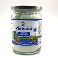 VIETCOCO Organic Extra Vigin Coconut Oil / 유기농 엑스트라버진 코코넛오일(코코넛100%함유) 야자유, 2개, 500ml