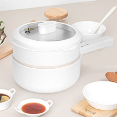 전기 냄비 휴대용 멀티쿠커 멀티 멀티 전기 냄비 세라믹 2단 찜기 간편 라면 계란 포트 만두 다단