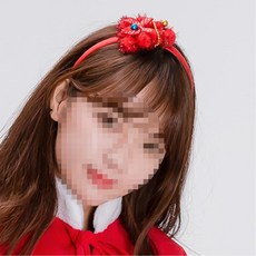 반짝이 리본 트리 행사용 성탄 헤어밴드 홈파티용품 생일파티소품 생일선물 사진소품, 1개, 레드