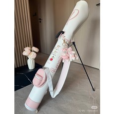 高爾夫球包 臘腸狗 粉色練習包 支架包, 如圖所示