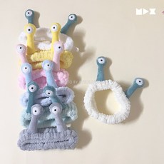 왕눈이 달팽이 외계 세안밴드 극세사 샤워 세면 세수 목욕 우정템 커플템 부드러운 파자마파티, 화이트