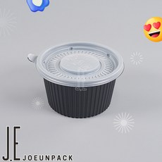 씨앤몰 고강도 PP 105파이 국물용기 BU 중 흑색 500개세트, 1개, 500세트