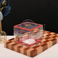 조각케이크 포장용기 앞열림 포장상자 원형 디저트용기, 1개, 맛있는 베리 비주머니 손잡이+종이 트레이