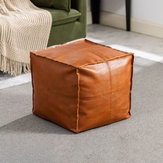 쿠션 스툴 쇼파 발받침 카페 가죽 체어 소파 스윙, B. 오렌지 45x45x40cm