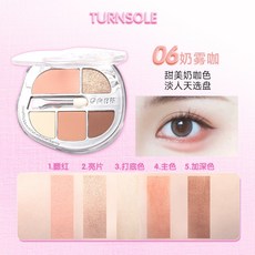 闆娘推薦 臺灣直售 向日花五色臥蠶盤 持久顯色 新手適用 迷你便攜, 1個, 06奶霧咖